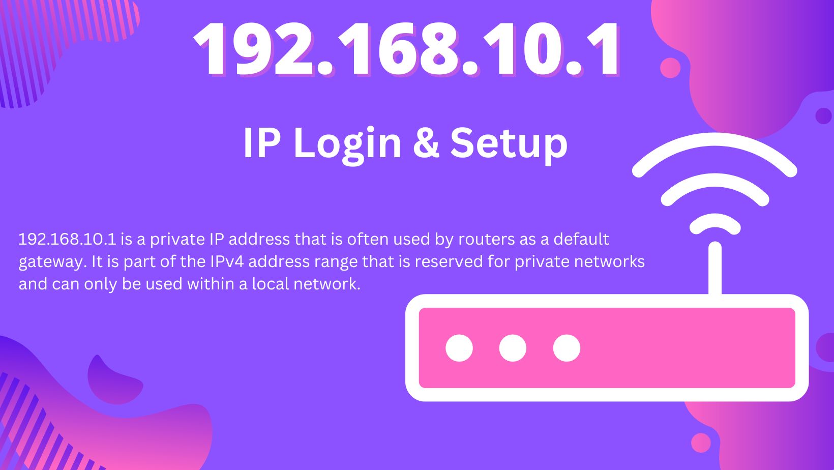 192.168 10.1 ip login