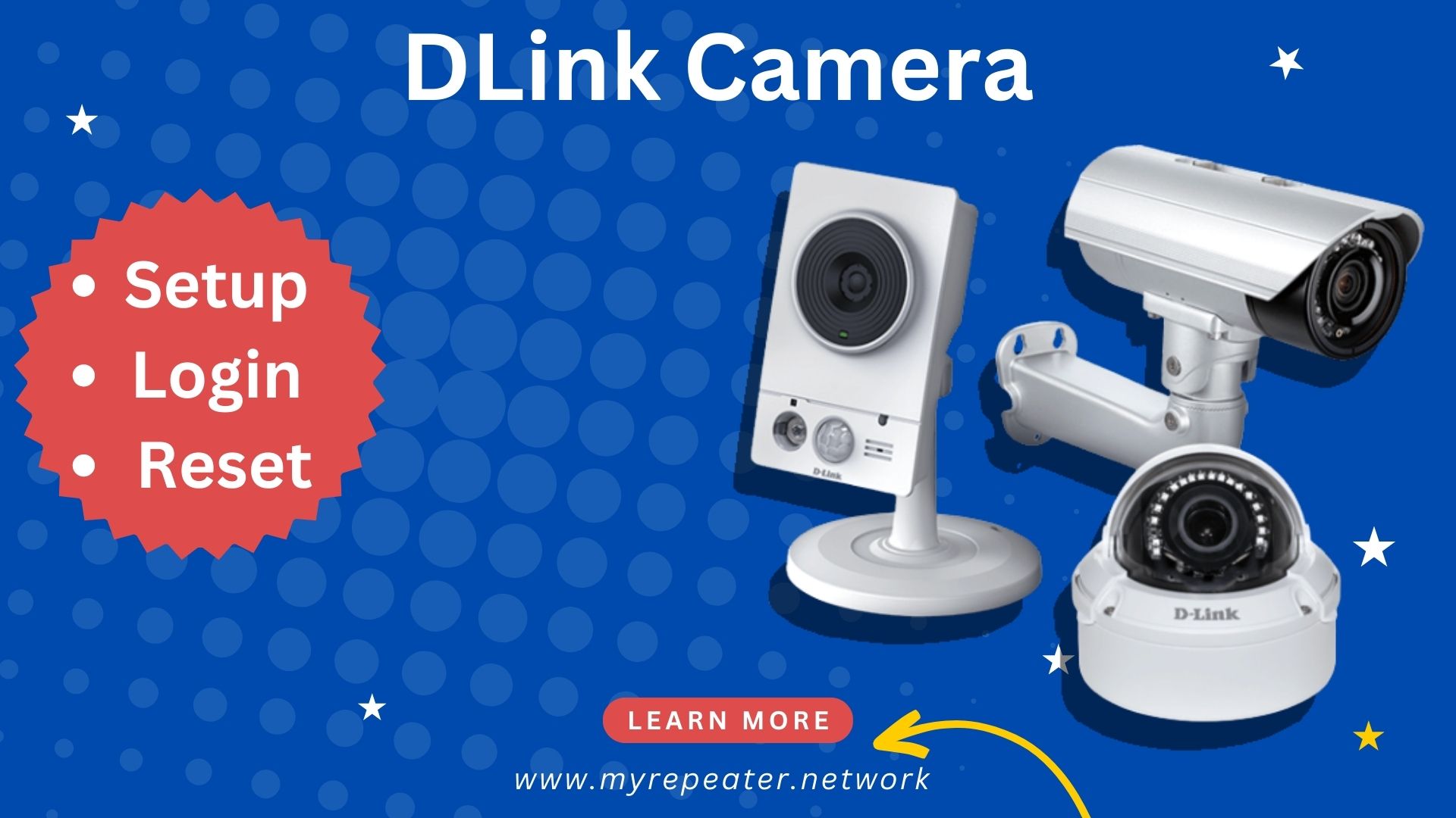 DLink Camera setup, login and reset
