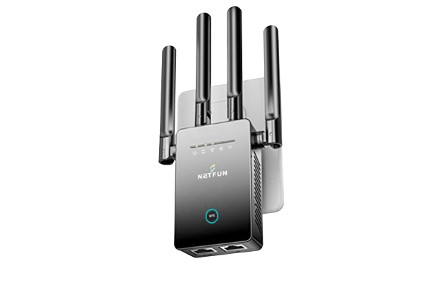 Netfun extender setup using the WPS